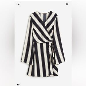 H&M satin wrap dress- XS (NWT)